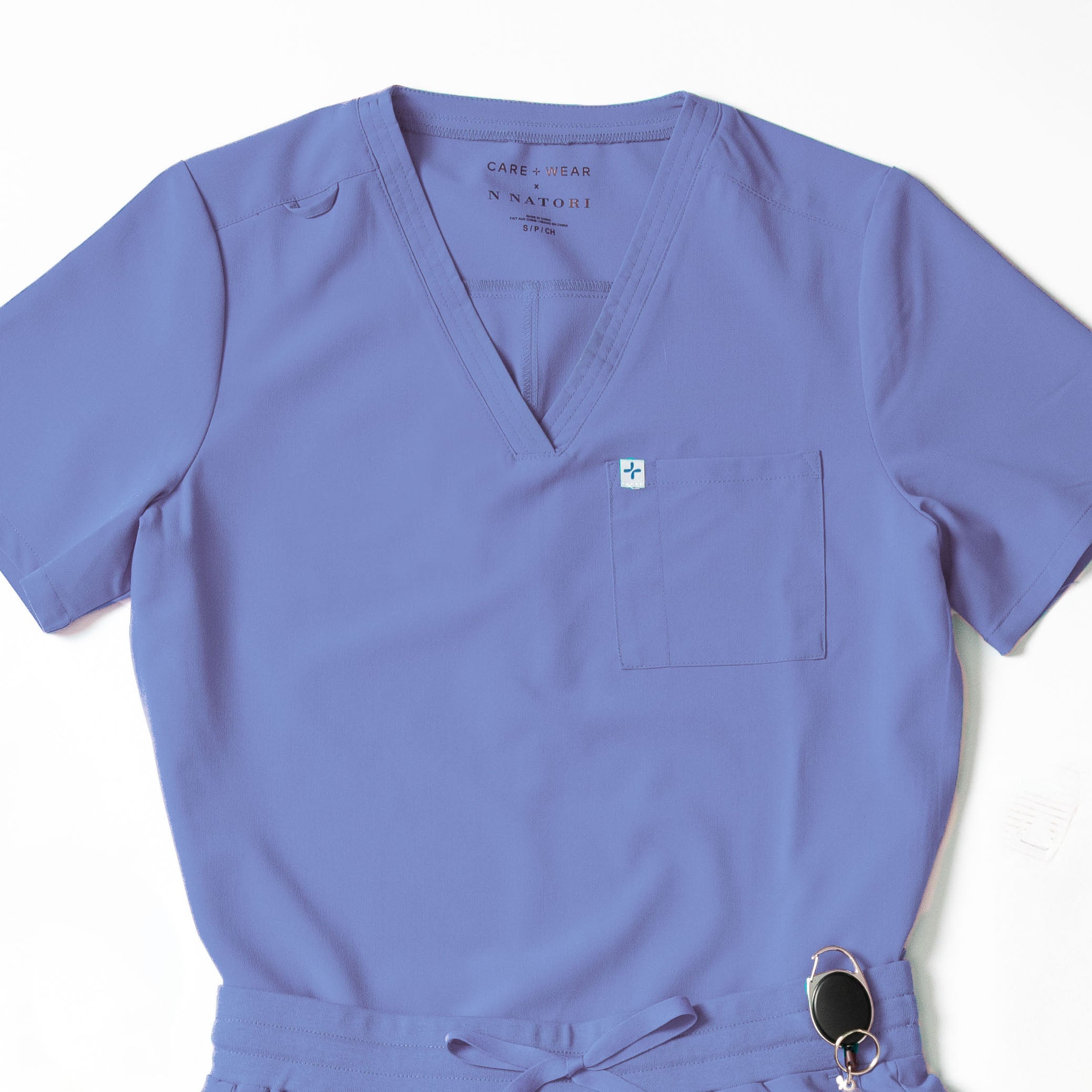 Womens 3-Pocket V-Neck Scrub Top