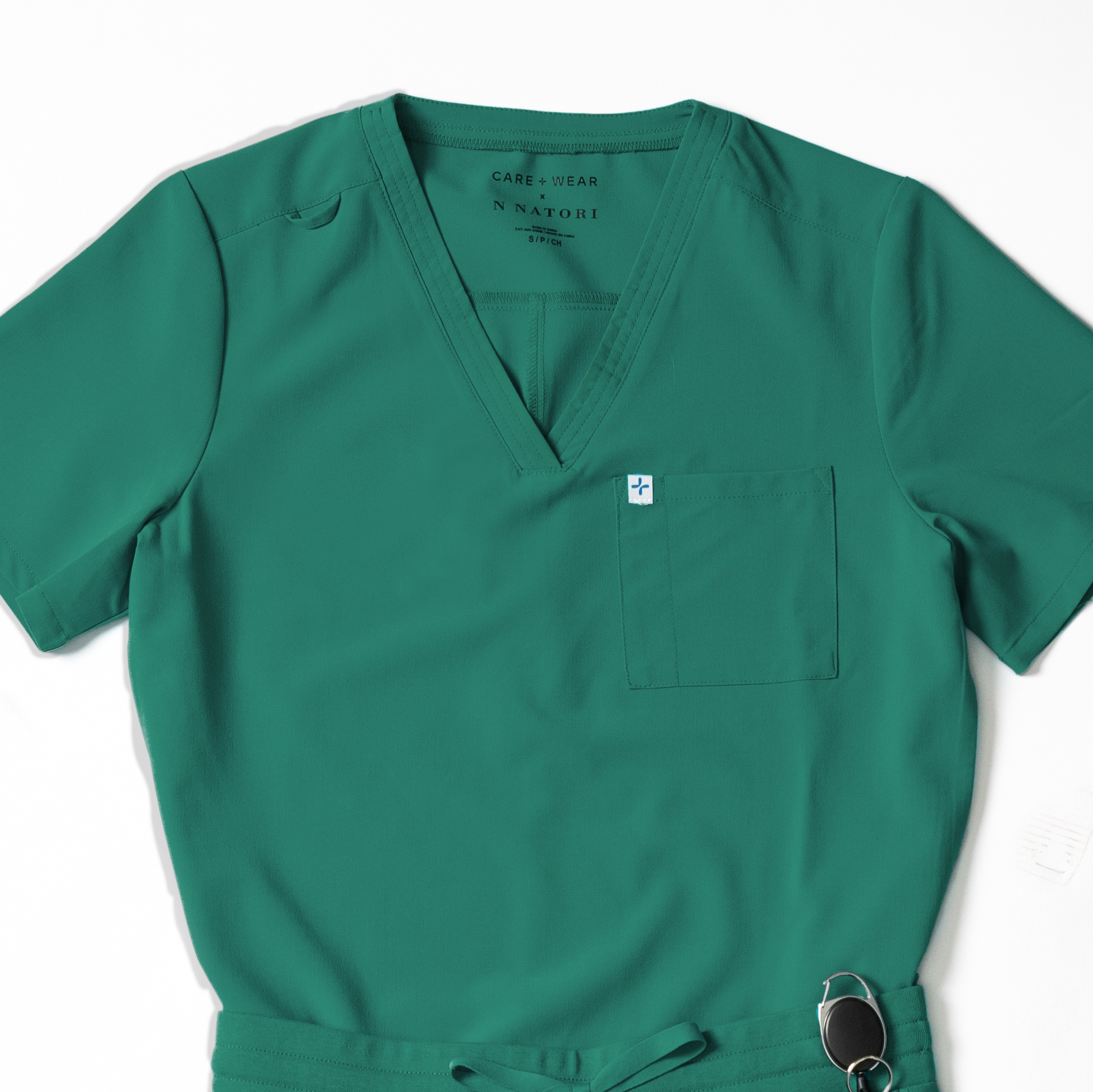 Womens Classic Scrub Top - Hunter Green