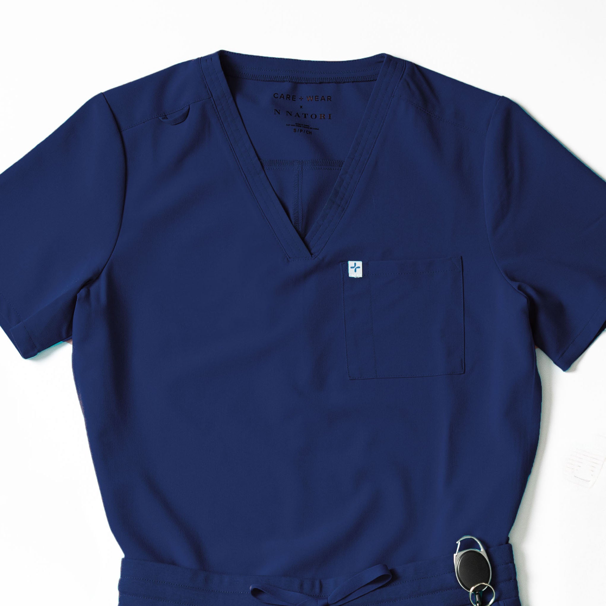 Womens Classic Scrub Top -  Navy