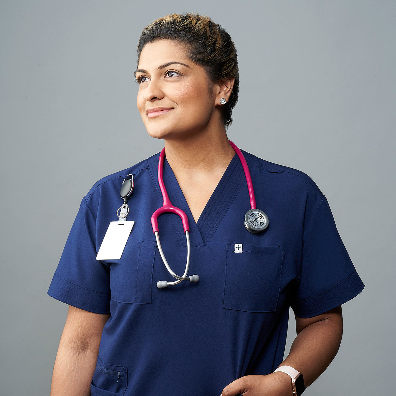 Blue Nurse Uniform - High Quality, 100% Cotton / With Nurse Cap / Blue /  Scrubs