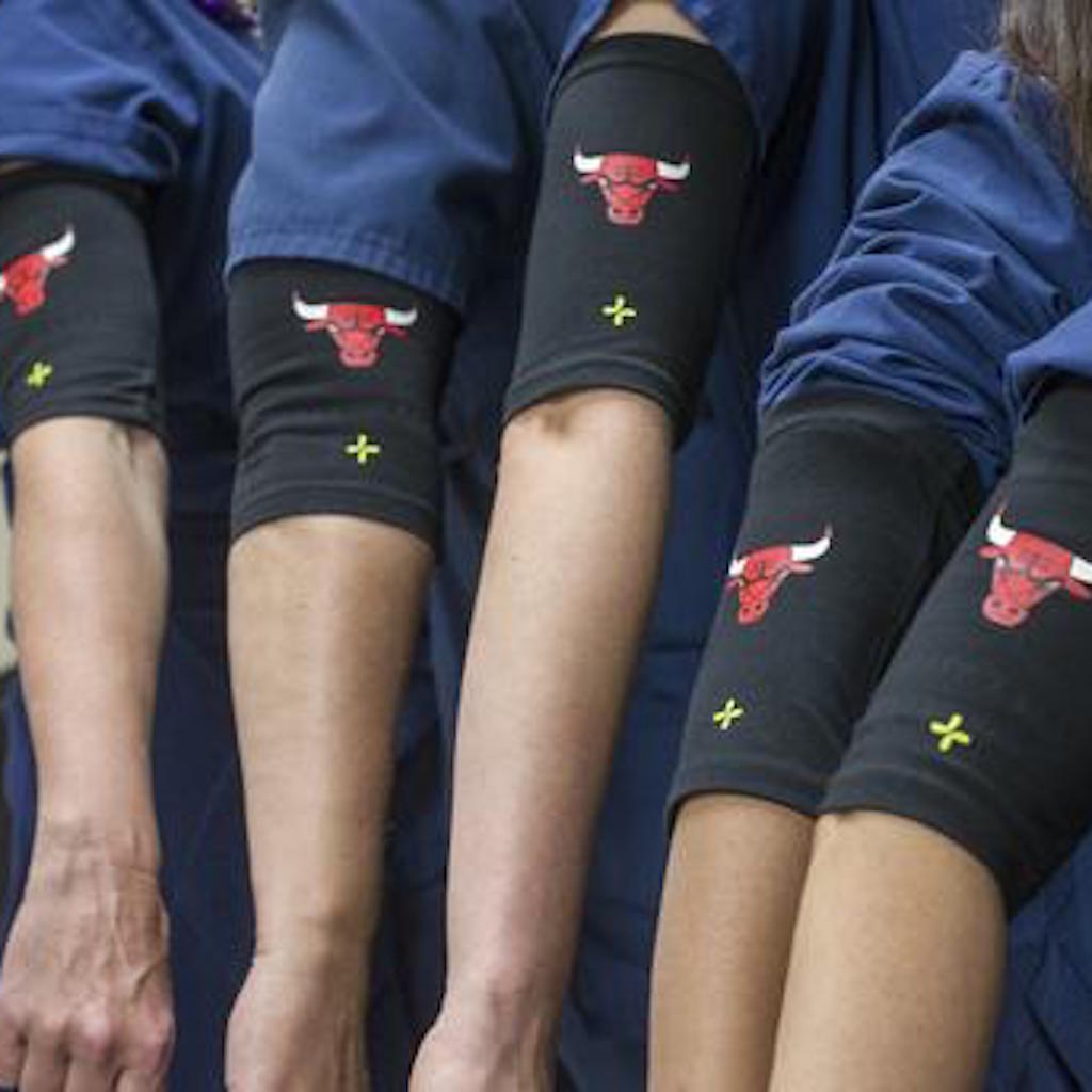 Chicago Bulls Donate Care+Wear PICC Line Covers | Care+Wear