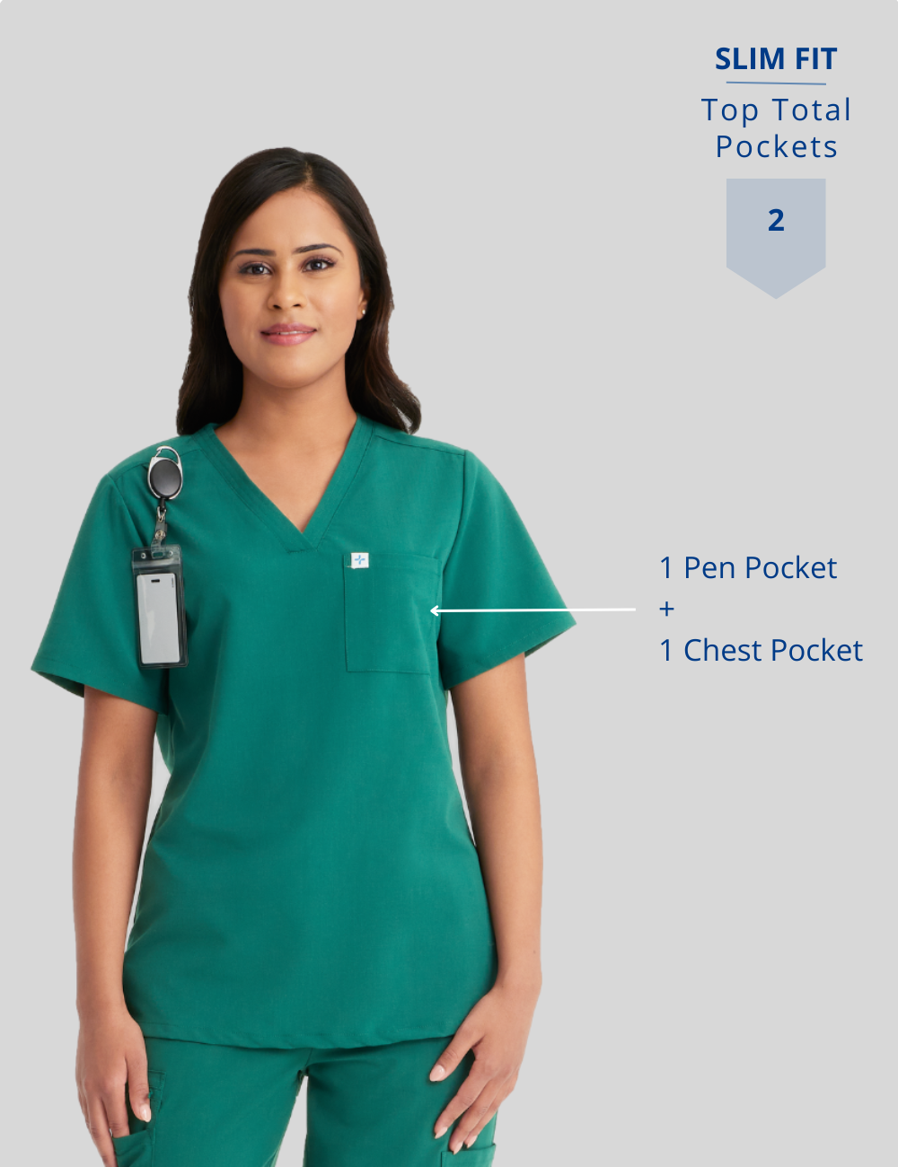 Womens Essential Scrub Top