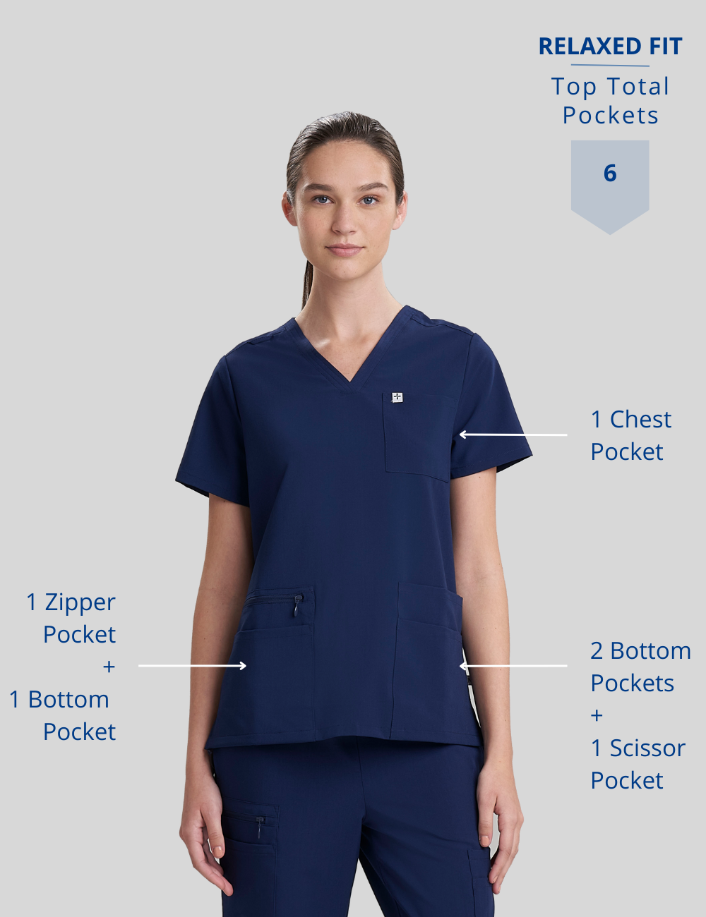 Womens Utility Scrub Top