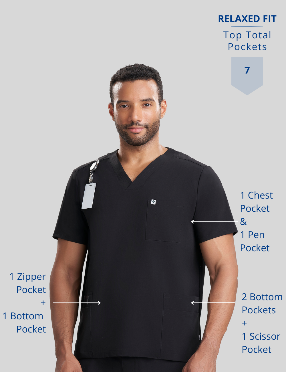Mens Utility Scrub Top
