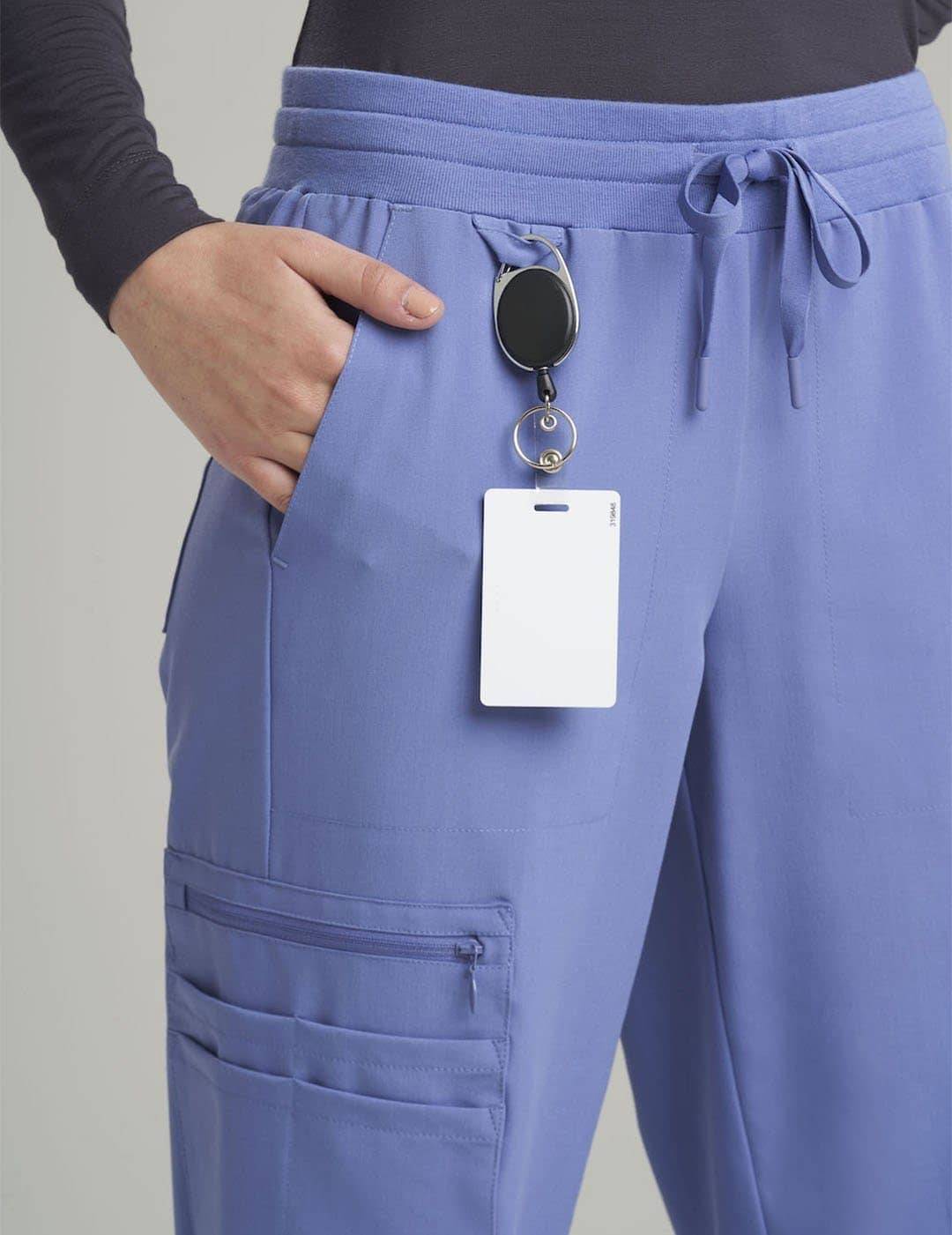 Womens 12-Pocket Scrub Jogger Pants