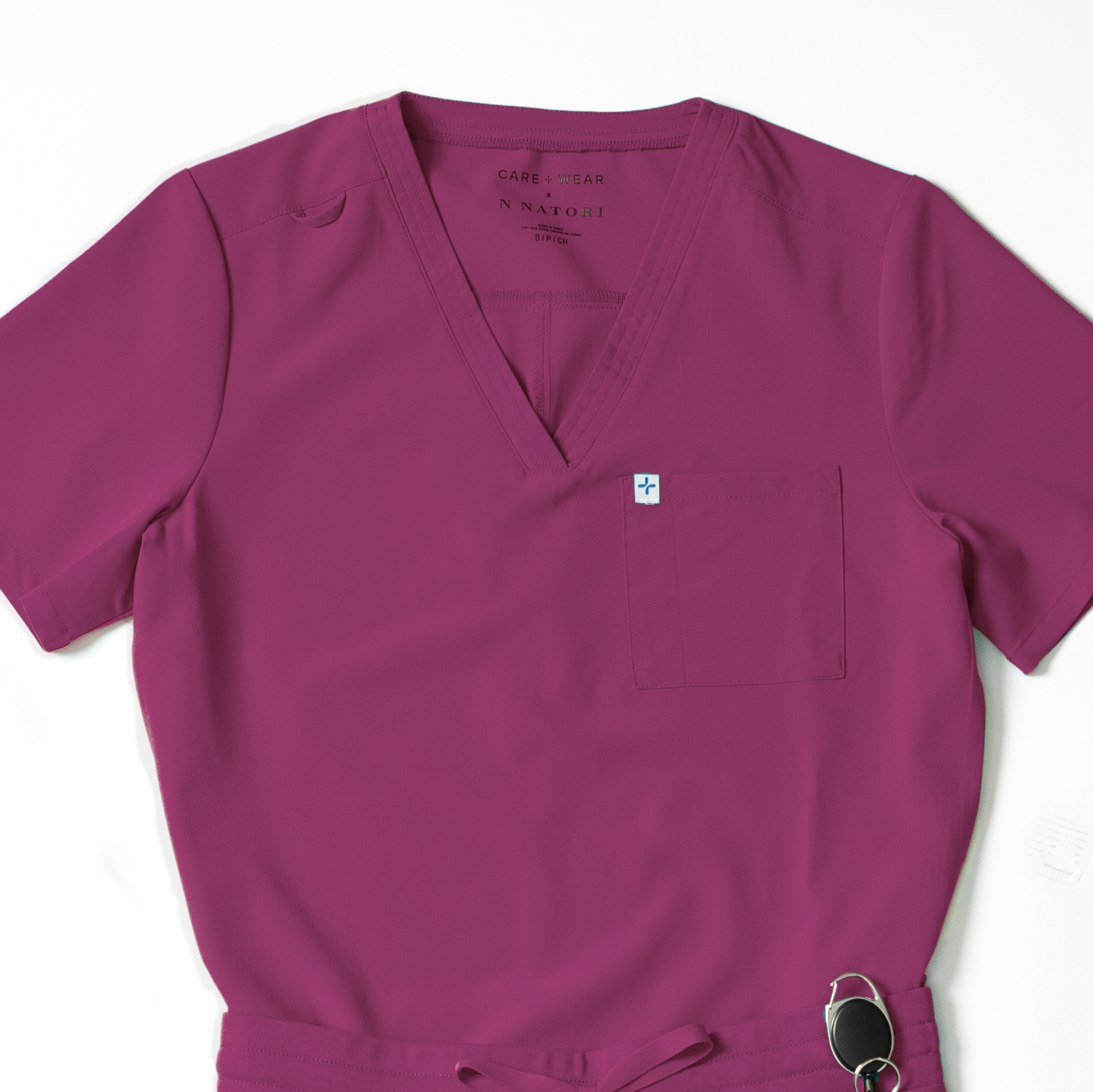 Mens 3-Pocket V-Neck Scrub Top