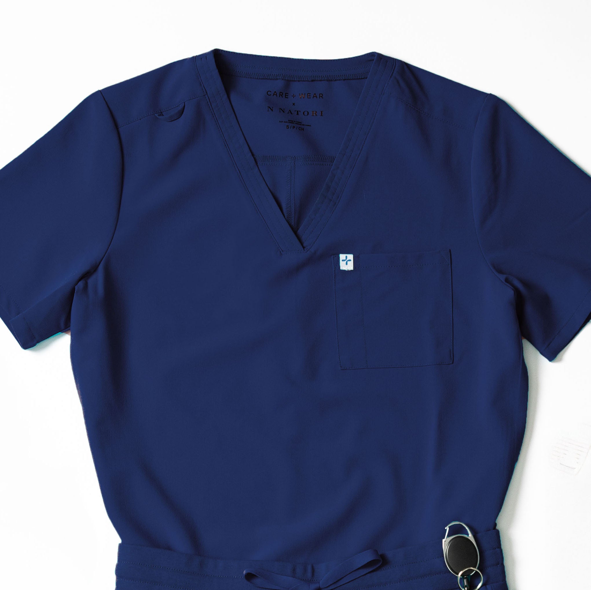 Womens 3-Pocket V-Neck Scrub Top