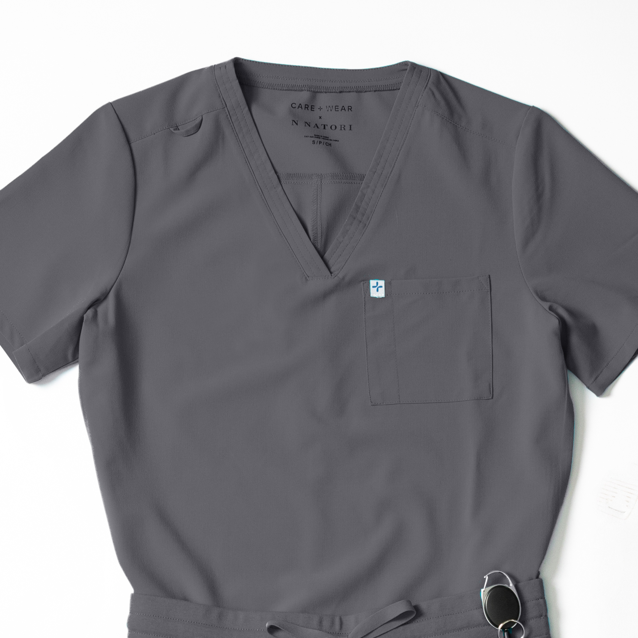 Womens 3-Pocket V-Neck Scrub Top