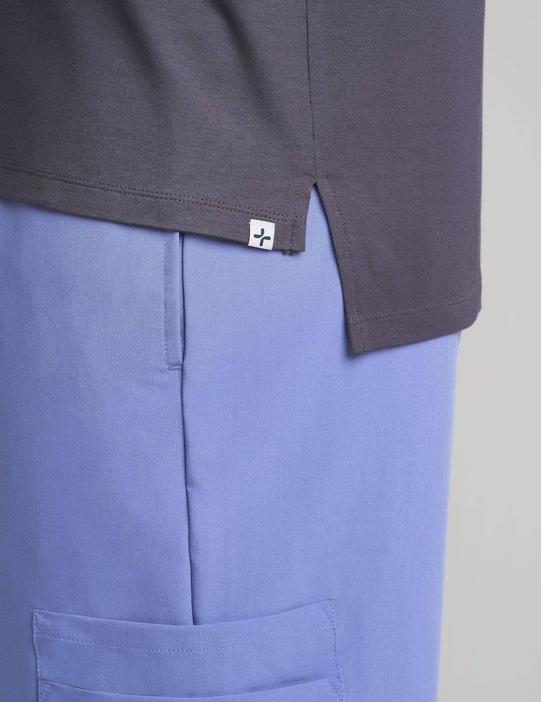 Durable and versatile gray long sleeve underscrub shirt for men, perfect for professional wear
