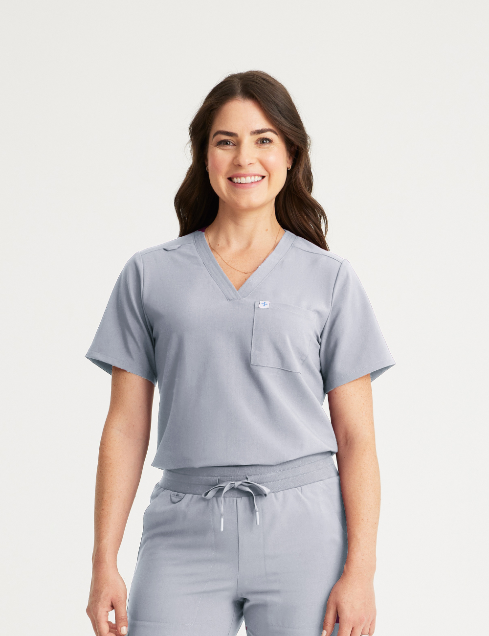 Womens 2-Pocket V-Neck Scrub Top