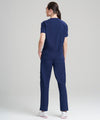 Branded Womens 3-Pocket V-Neck Scrub Top & Straight Leg Scrub Pants