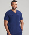 Branded Mens 3-Pocket V-Neck Scrub Top & Straight Leg Scrub Pants