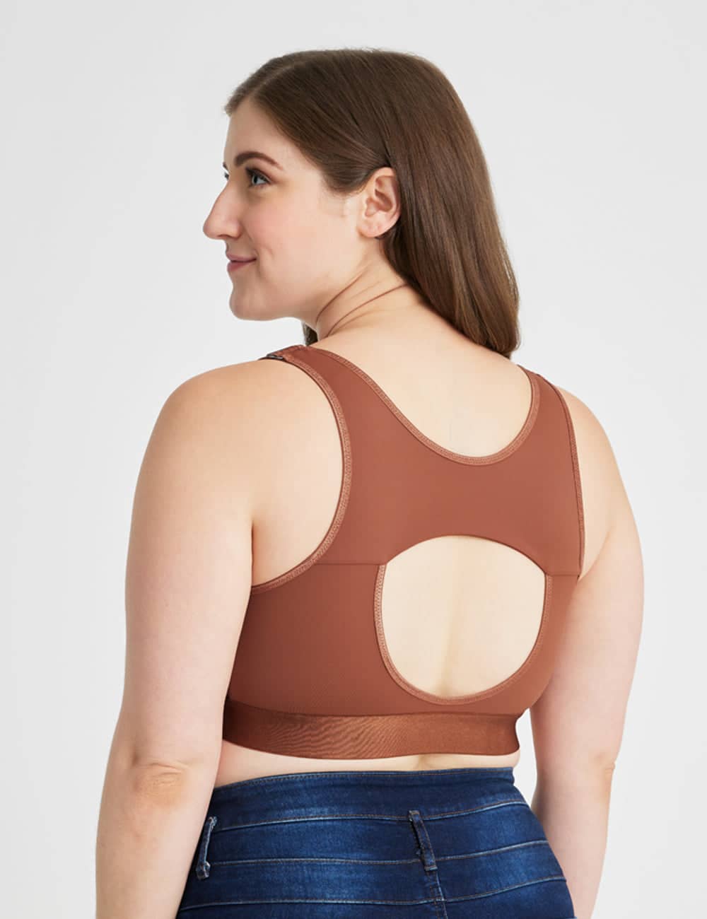 Cassia-colored The Believer Bra designed for mastectomy recovery, combining gentle support with a calming shade.