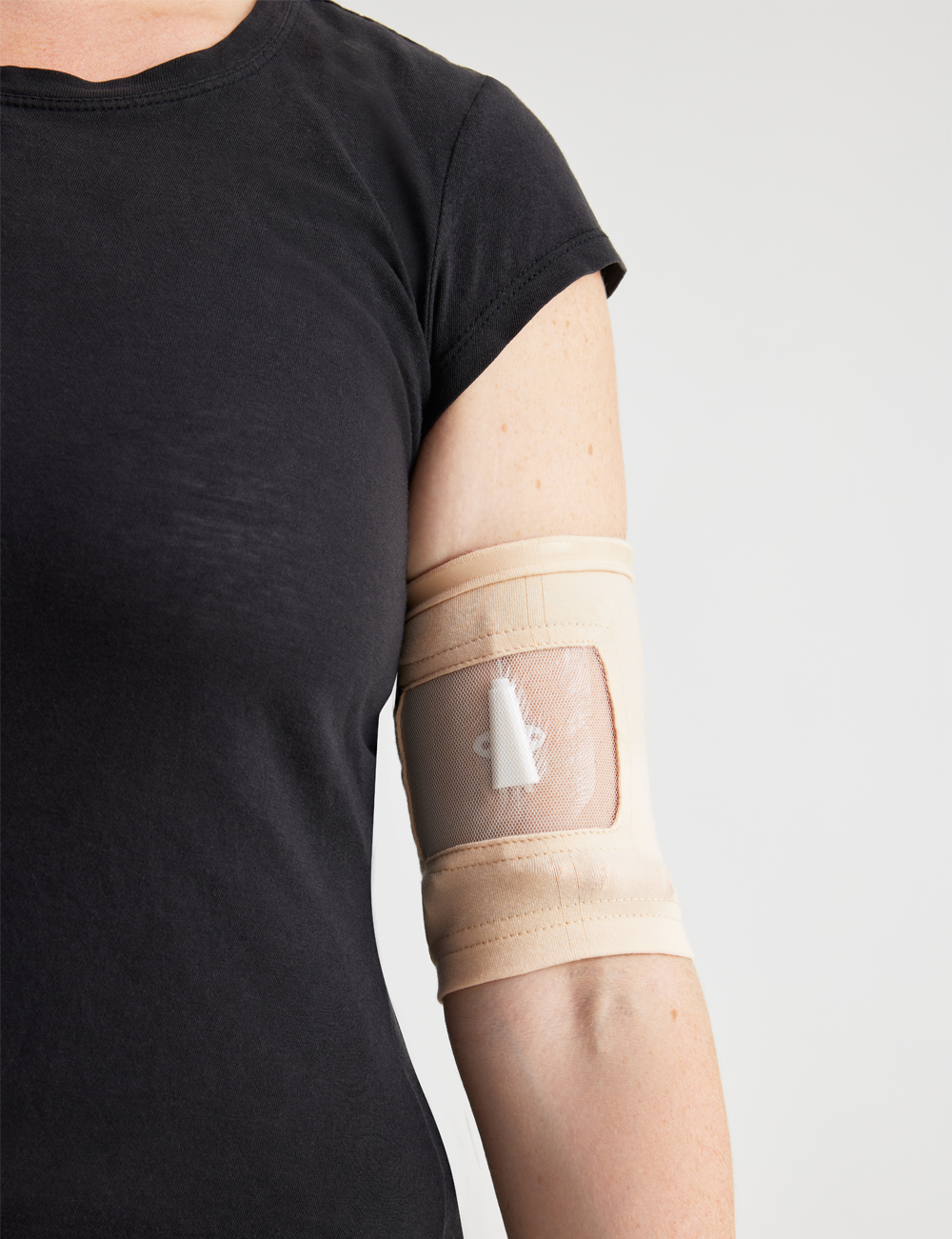 Ultra Grip PICC line cover in dawn, blending a subtle color with practical, secure design for medical use.