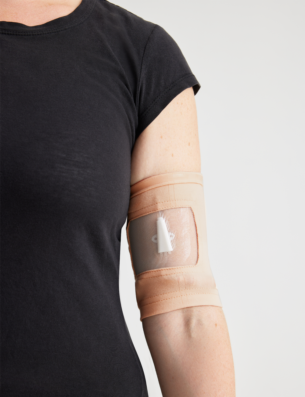 Stylish slate PICC line cover featuring an ultra grip surface, providing non-slip, secure protection.