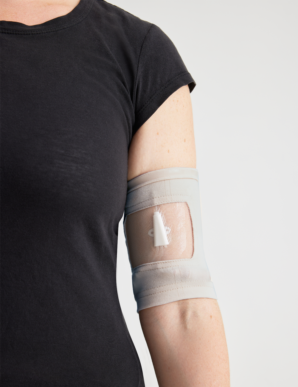 Ultra Grip PICC line cover in camel, blending a classic color with practical design for medical use.
