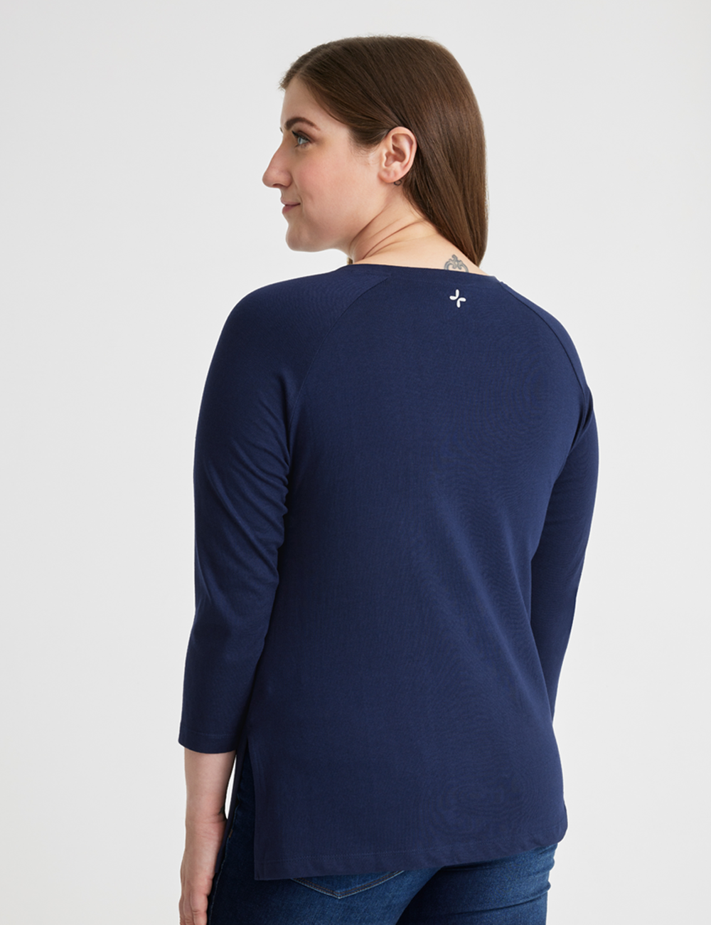 Care+Wear Women&#39;s Chest Port Access Shirt in Nebulas Blue, combining a celestial hue with practical healthcare functionality.