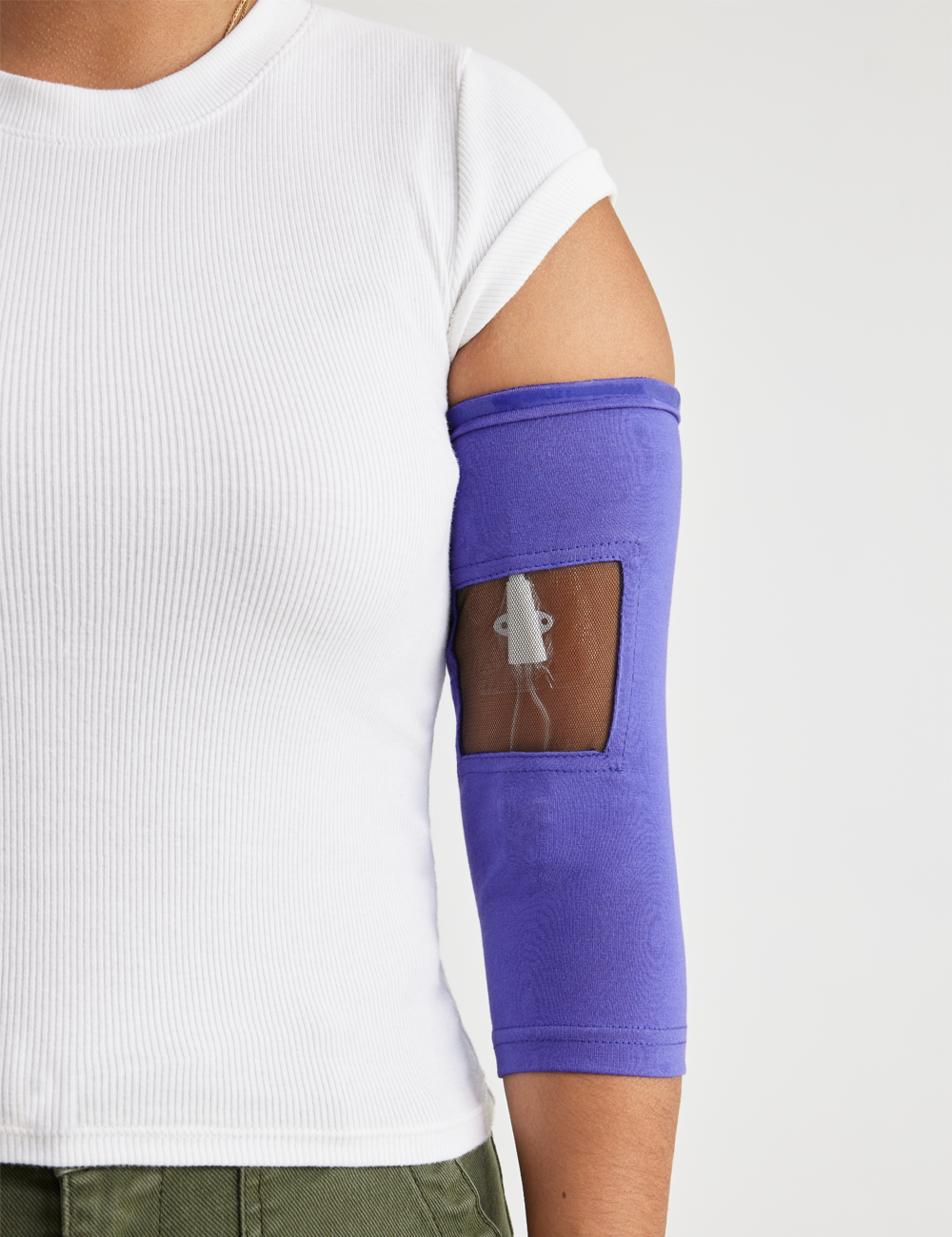 Durable chocolate Ultra Grip PICC Line Sleeve, designed to protect adult lines with a snug fit.