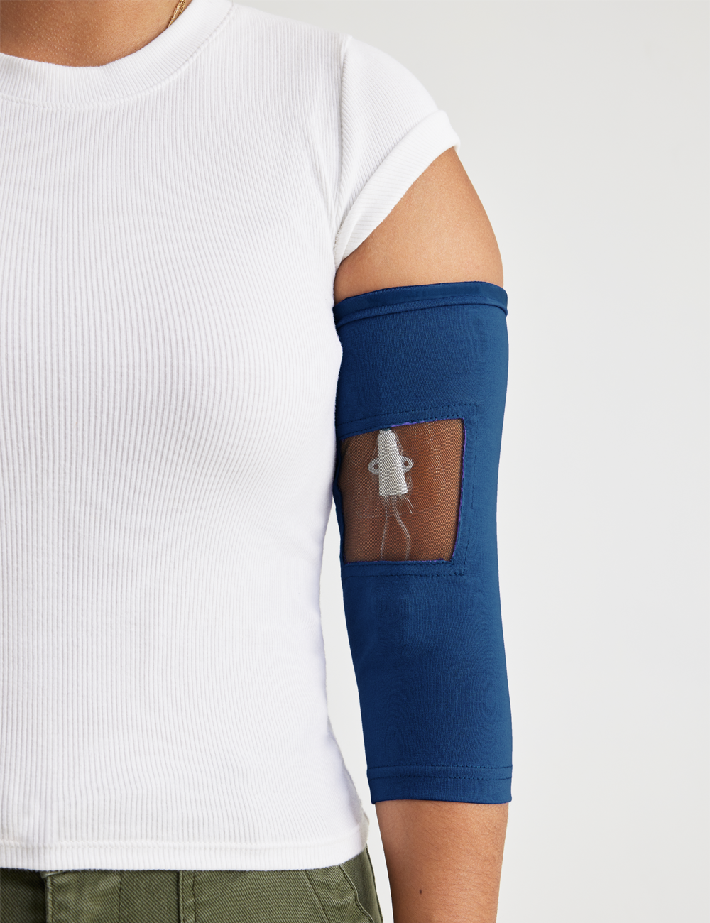 Adult Ultra Grip Long PICC Line Sleeve in navy, offering a classic color with secure line protection.