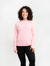 Women's chest port access hoodie in pink, offering a vibrant and functional design for healthcare needs