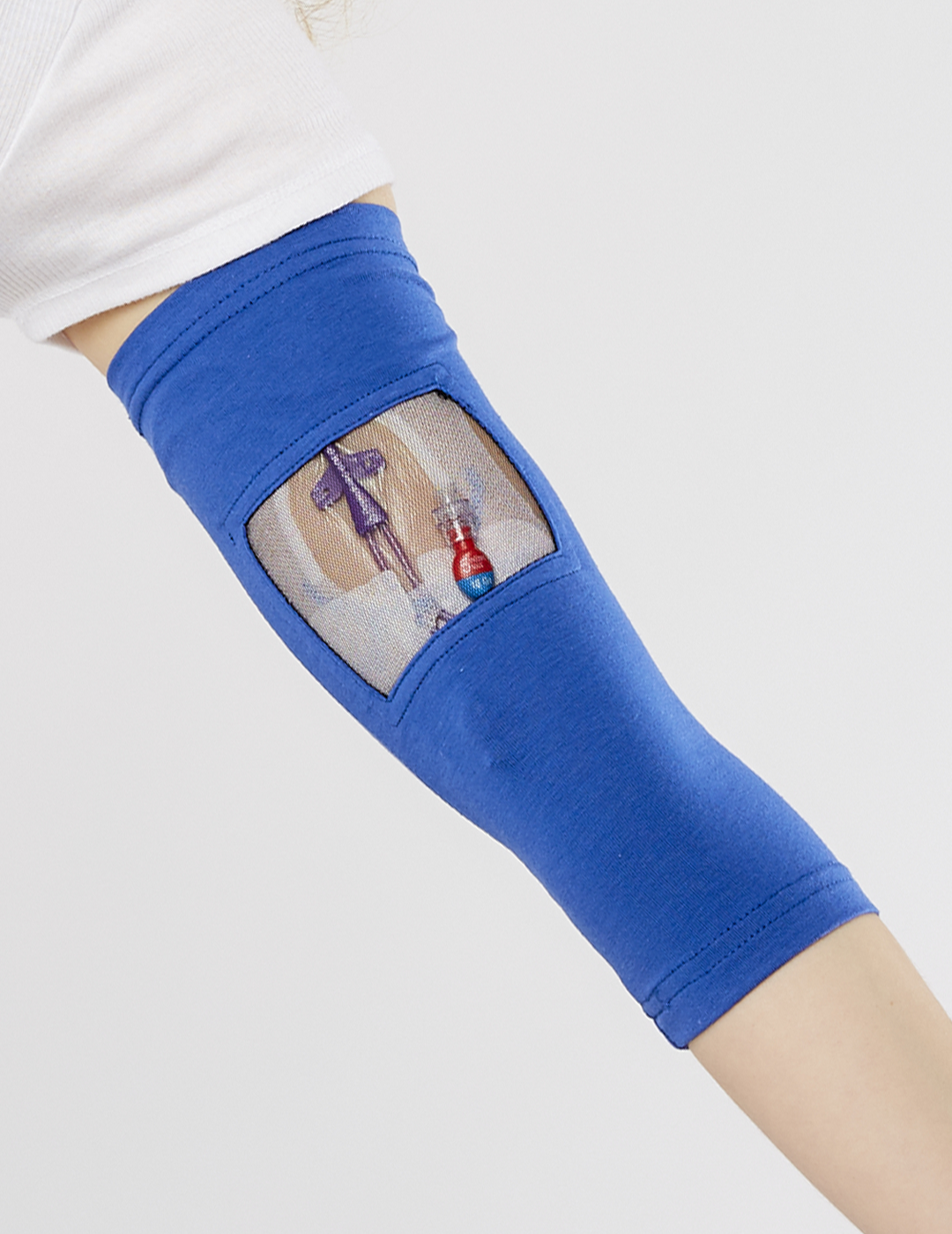 Chocolate-colored PICC line sleeve featuring ultra grip technology for enhanced adult comfort.