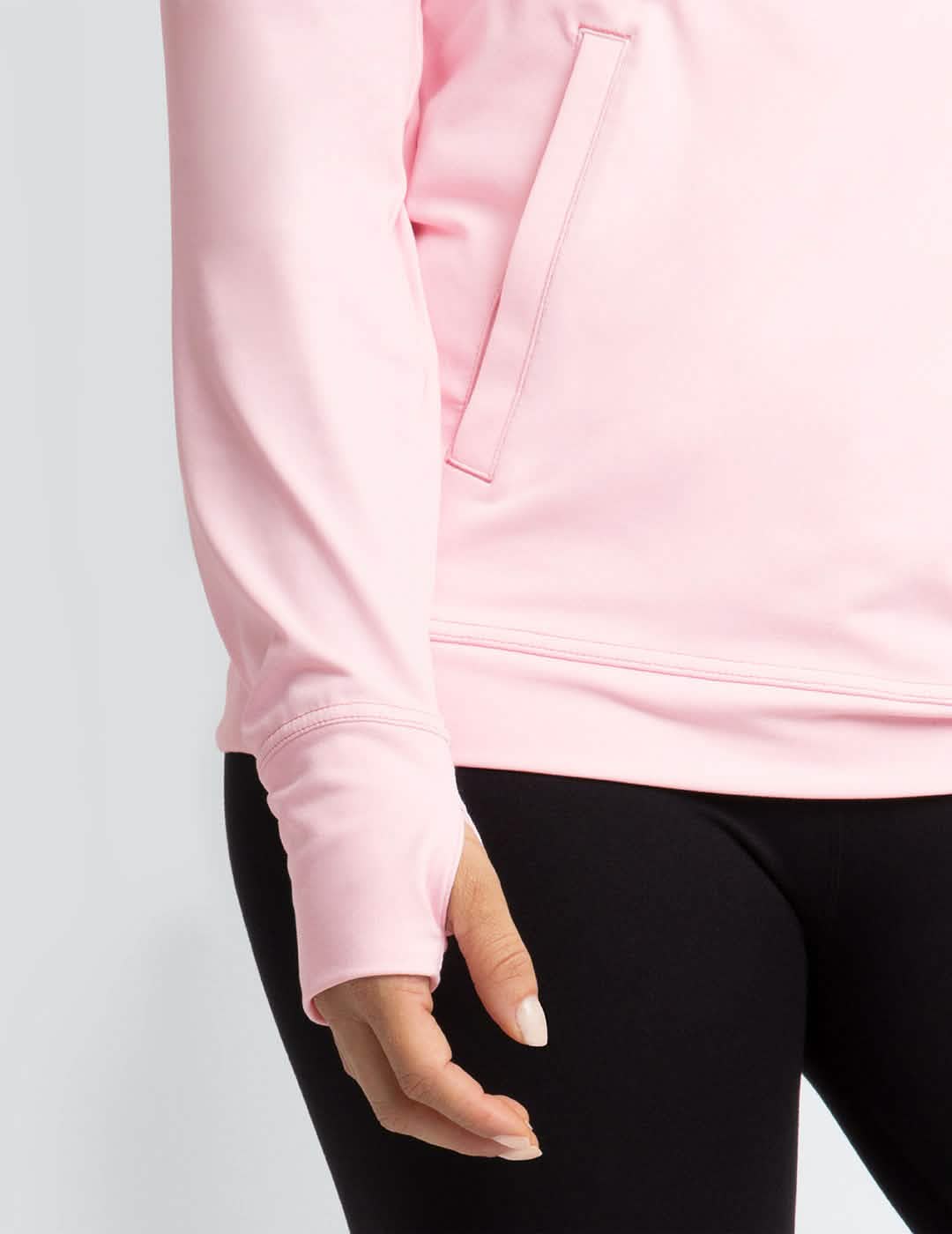 Luxurious red women&#39;s chest port access hoodie, designed by Oscar de la Renta for comfort and medical convenience.