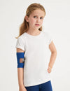 Kids' PICC line cover in marine, combining a cool blue tone with secure protection