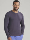 Men's long sleeve underscrub shirt in gray, combining breathable comfort and modern style for healthcare workers