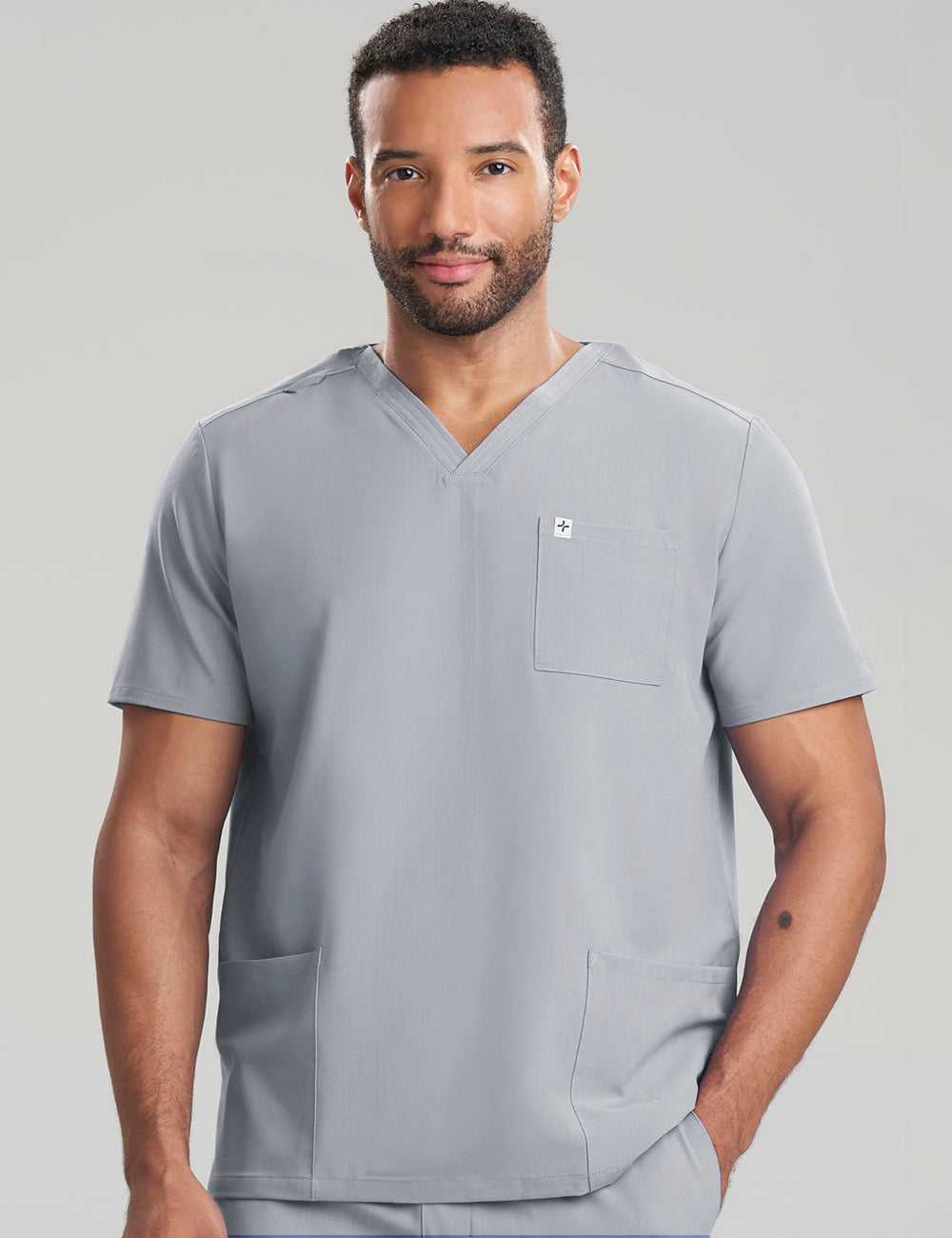 Mens 3-Pocket V-Neck Scrub Top Core Colorways