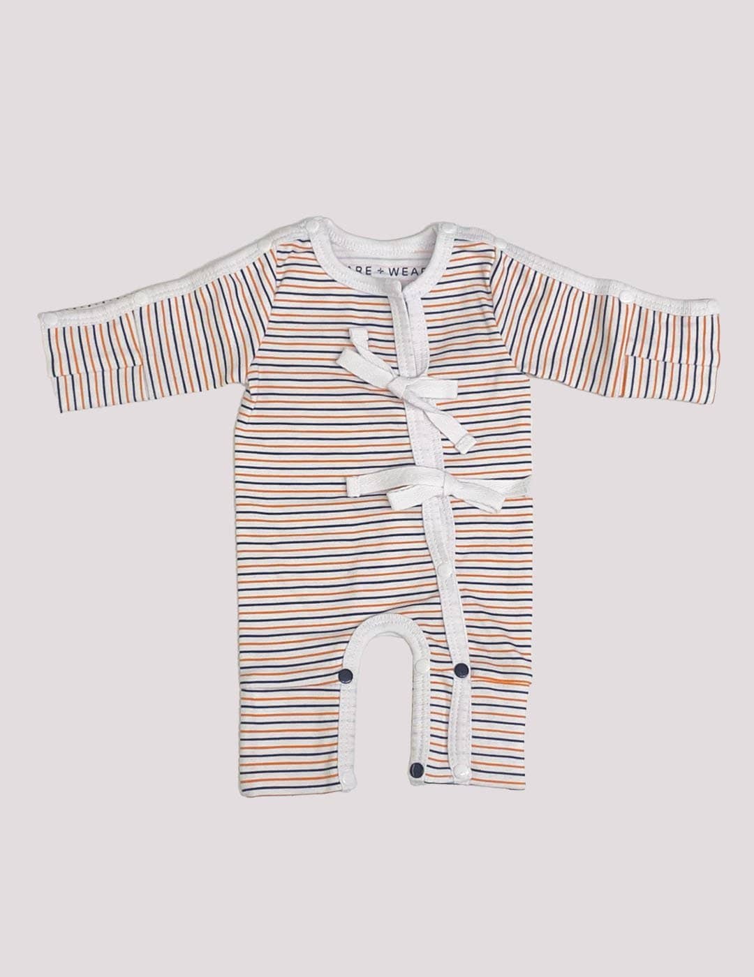 Soft green and teal NICU Preemie Bodysuit by Care+Wear, ideal for newborn comfort and care.