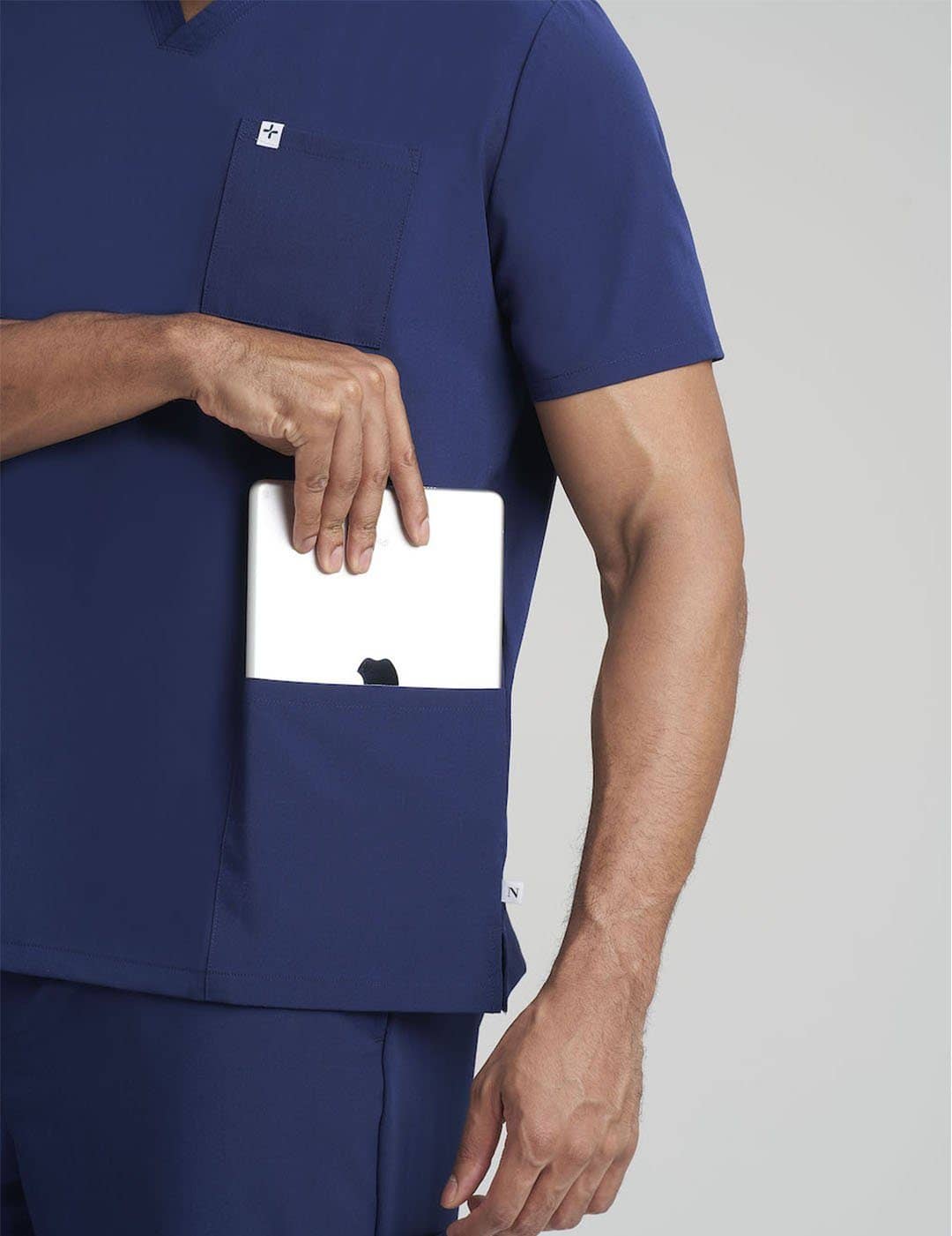 Mens 3-Pocket V-Neck Scrub Top Core Colorways