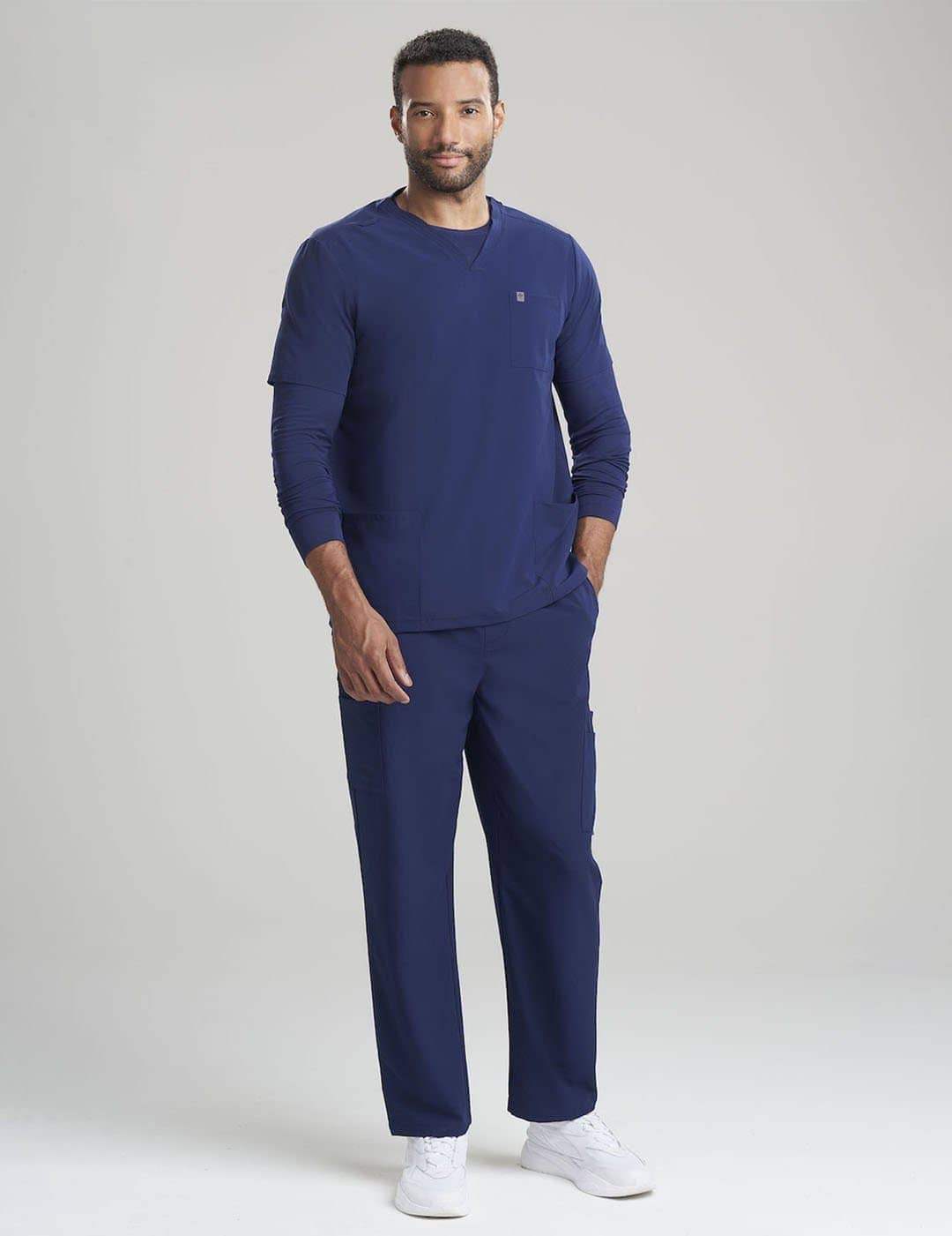 Mens 3-Pocket V-Neck Scrub Top Core Colorways