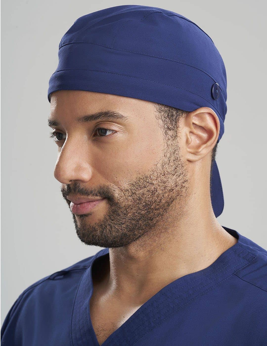 Unisex surgical scrub cap in ceil, offering a comfortable fit and professional style for healthcare settings.