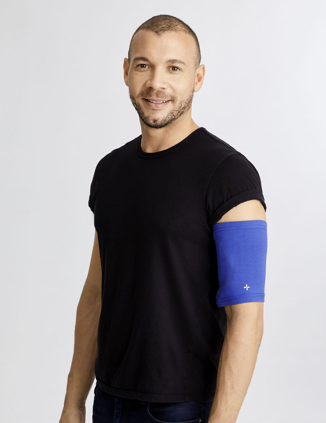Ultra Grip PICC line cover in navy, combining timeless style with enhanced stability and comfort.