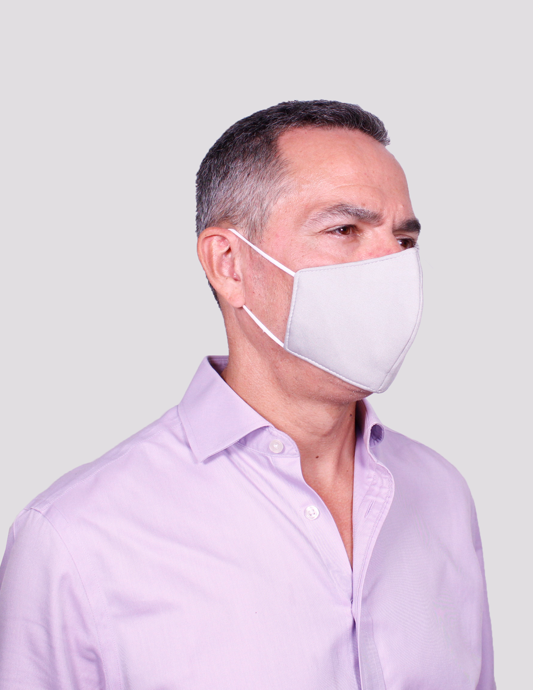 Antimicrobial Reusable Adult Face Mask (Light Grey) | Care+Wear