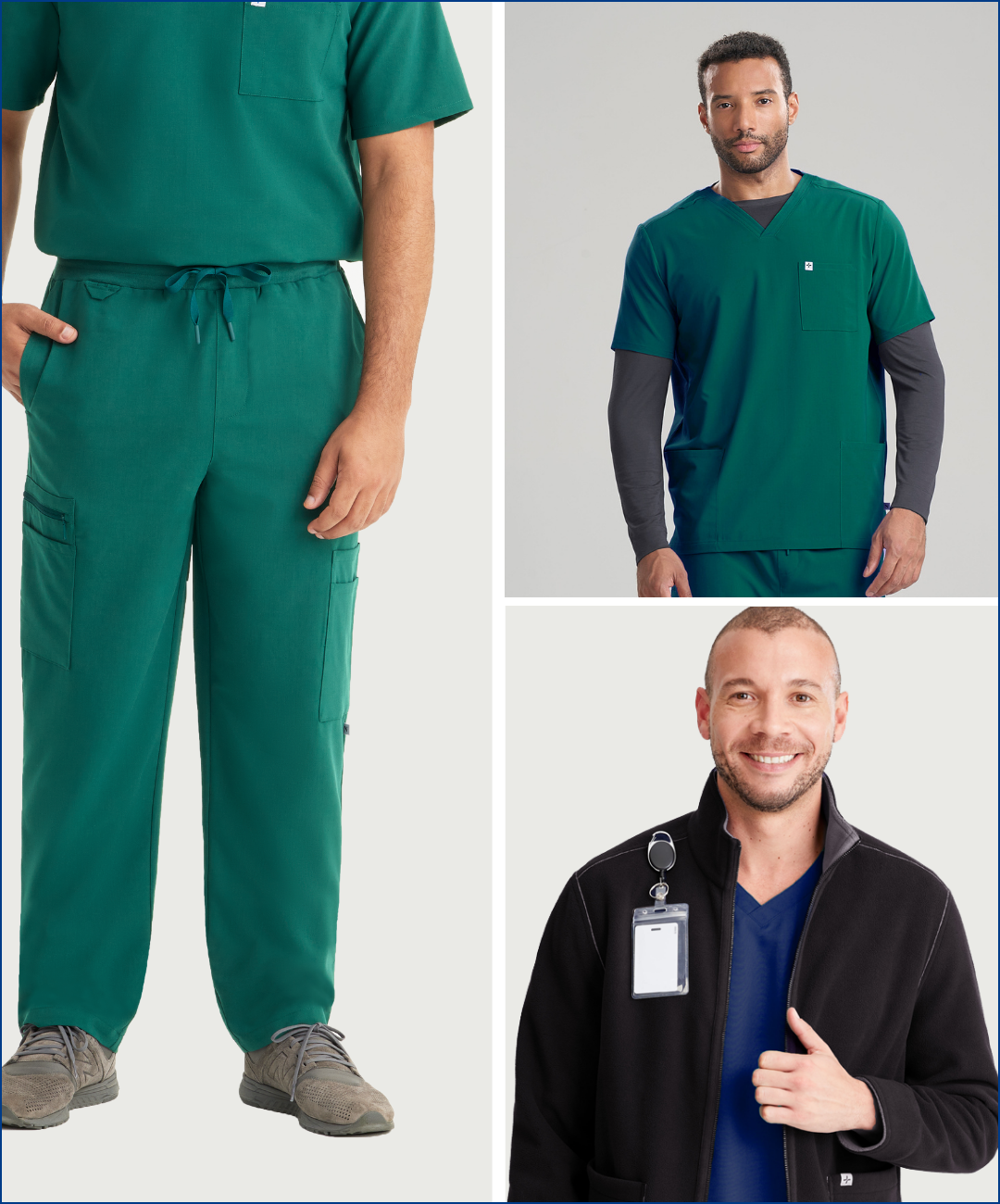 Mens Healthcare Cozy Collection Bundle with Straight Leg Pants