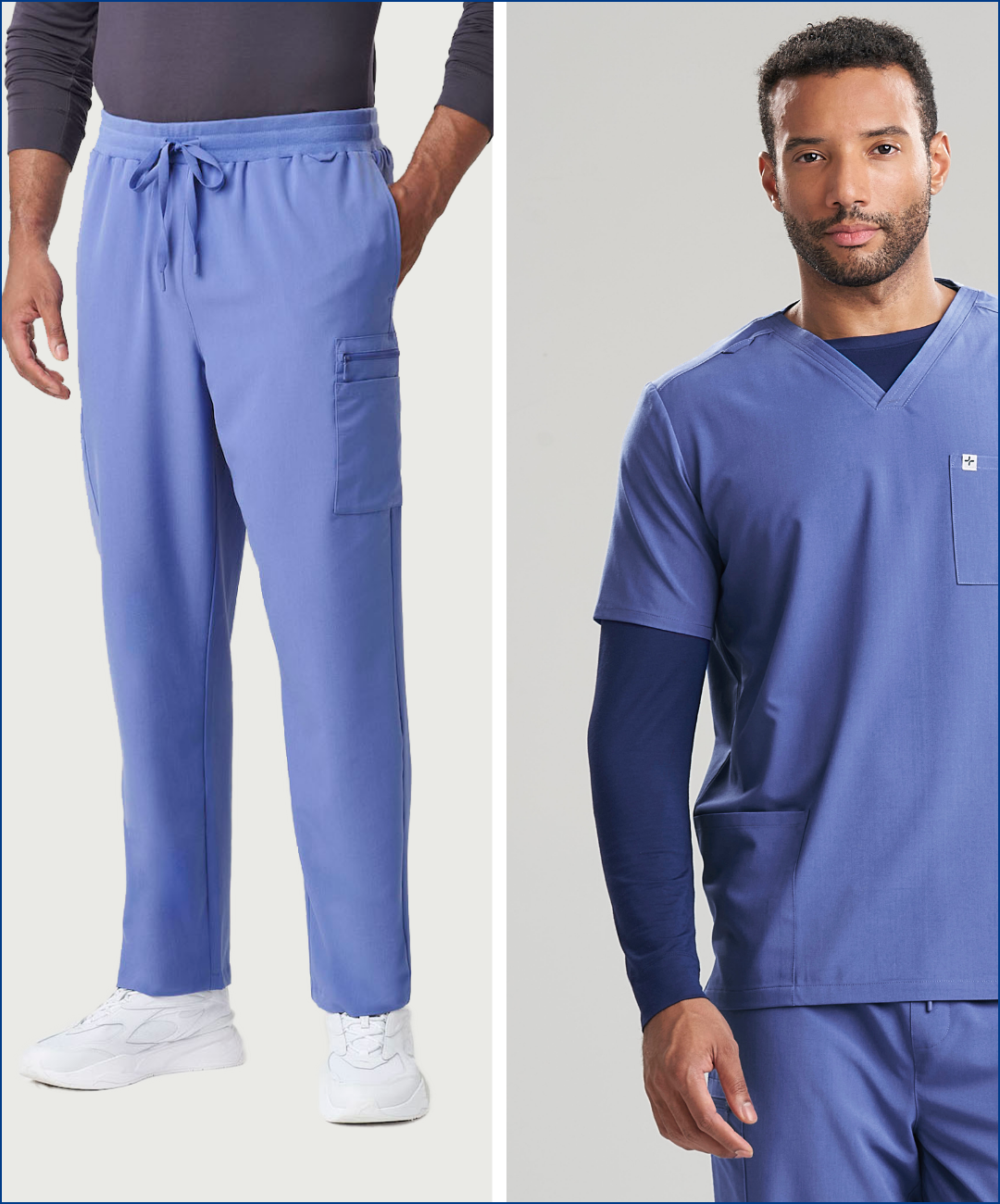 Mens Healthcare Essentials scrubs Bundle with Straight Leg Pants